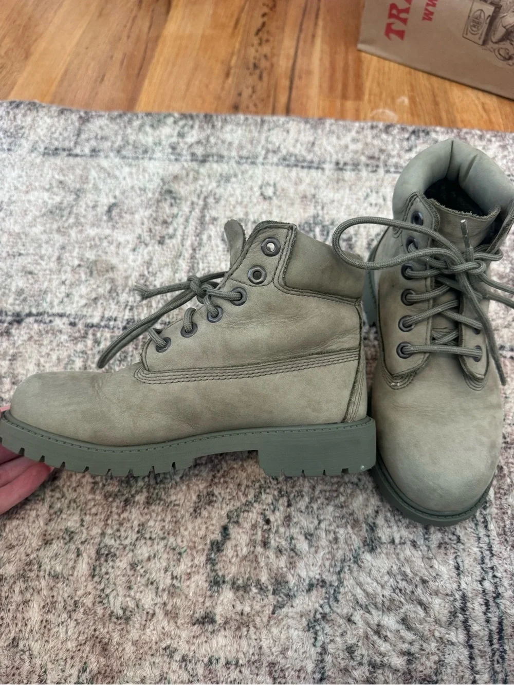 Timberland Olive Gray boots